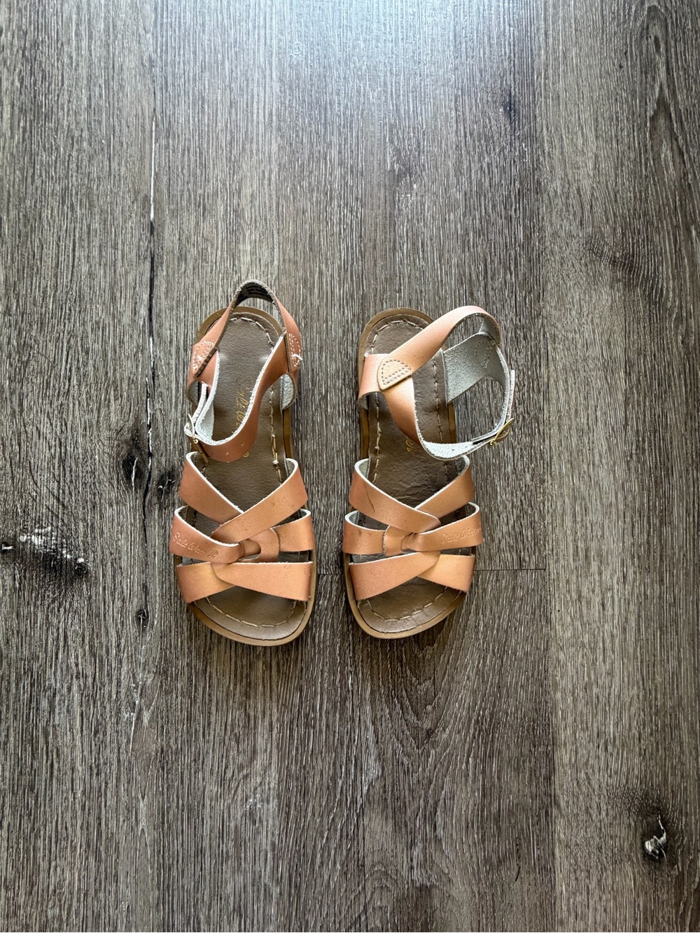Women's Strappy Tan Leather Sandals with Ankle Strap